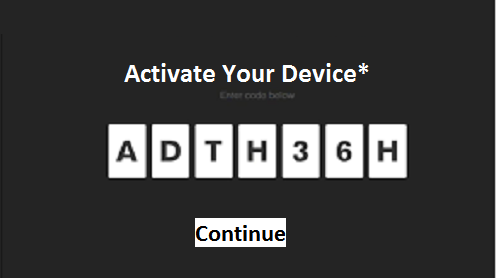 Enter the activation code